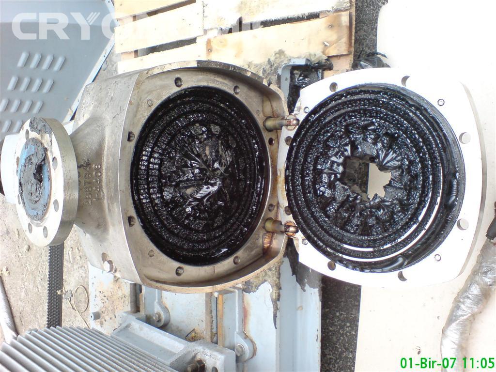 Removing carbon deposit from production equipment