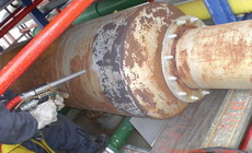 Removing rust from chemical equipment