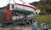 Boat renovation with dry ice blasting